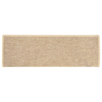 Stufenmatten 15 Stk. 65x21x4 cm Hellbeige Rechteckiger Rand