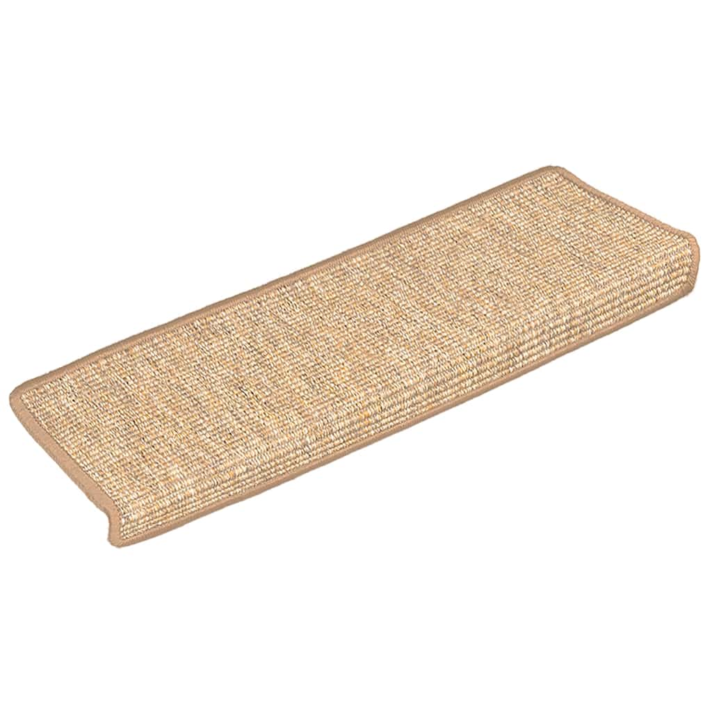 Stufenmatten 15 Stk. 65x21x4 cm Hellbraun Rechteckiger Rand