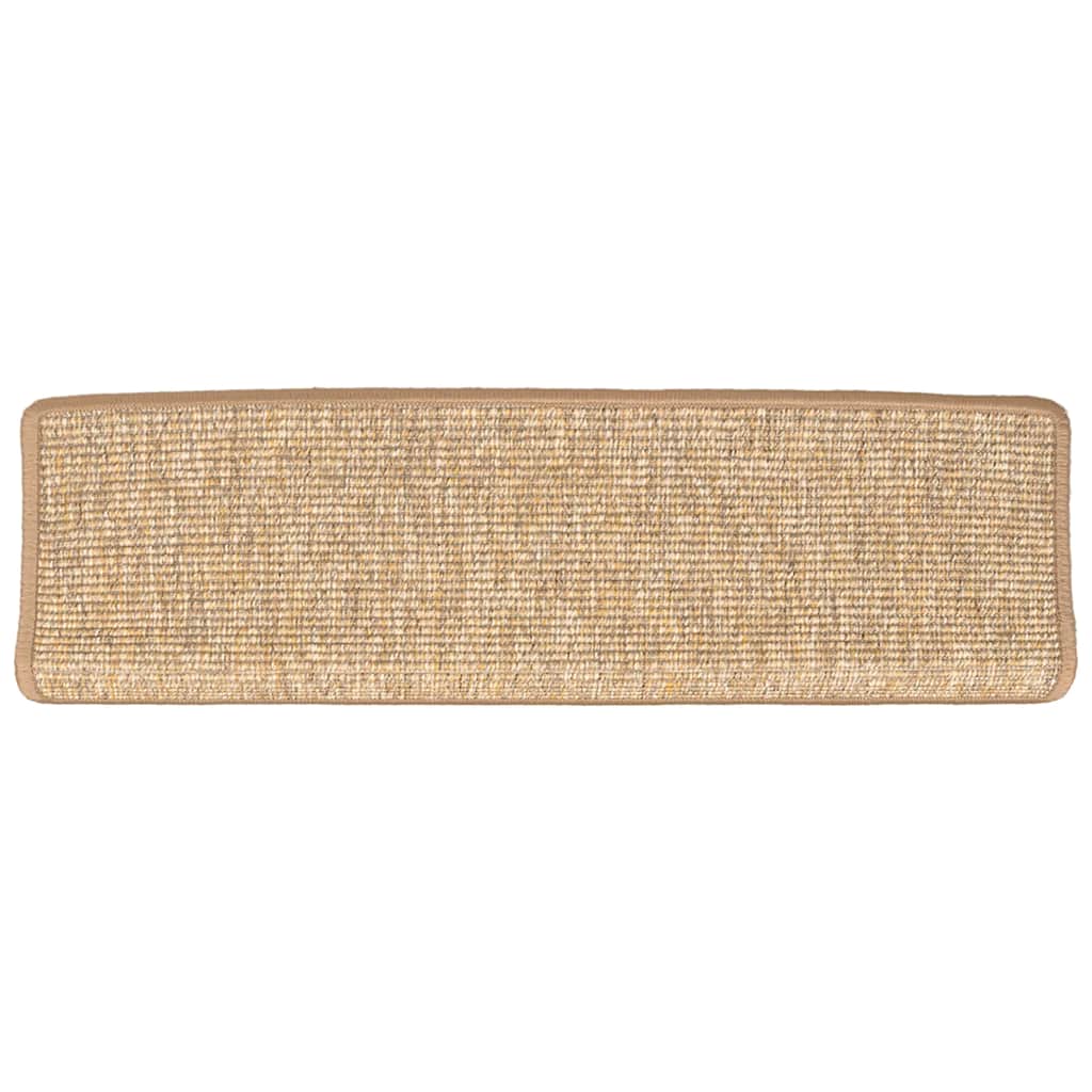 Stufenmatten 15 Stk. 65x21x4 cm Hellbraun Rechteckiger Rand