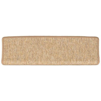 Stufenmatten 15 Stk. 65x21x4 cm Hellbraun Rechteckiger Rand