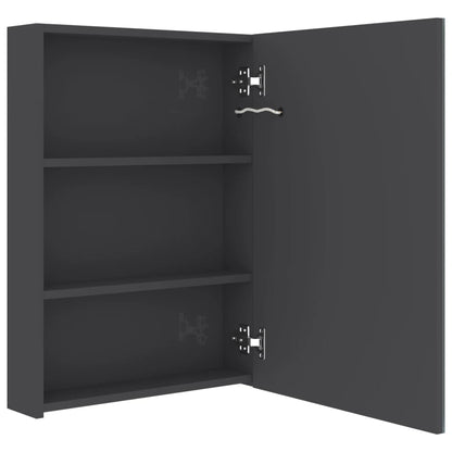 LED-Spiegelschrank fürs Bad Glänzend Grau 50x13x70 cm