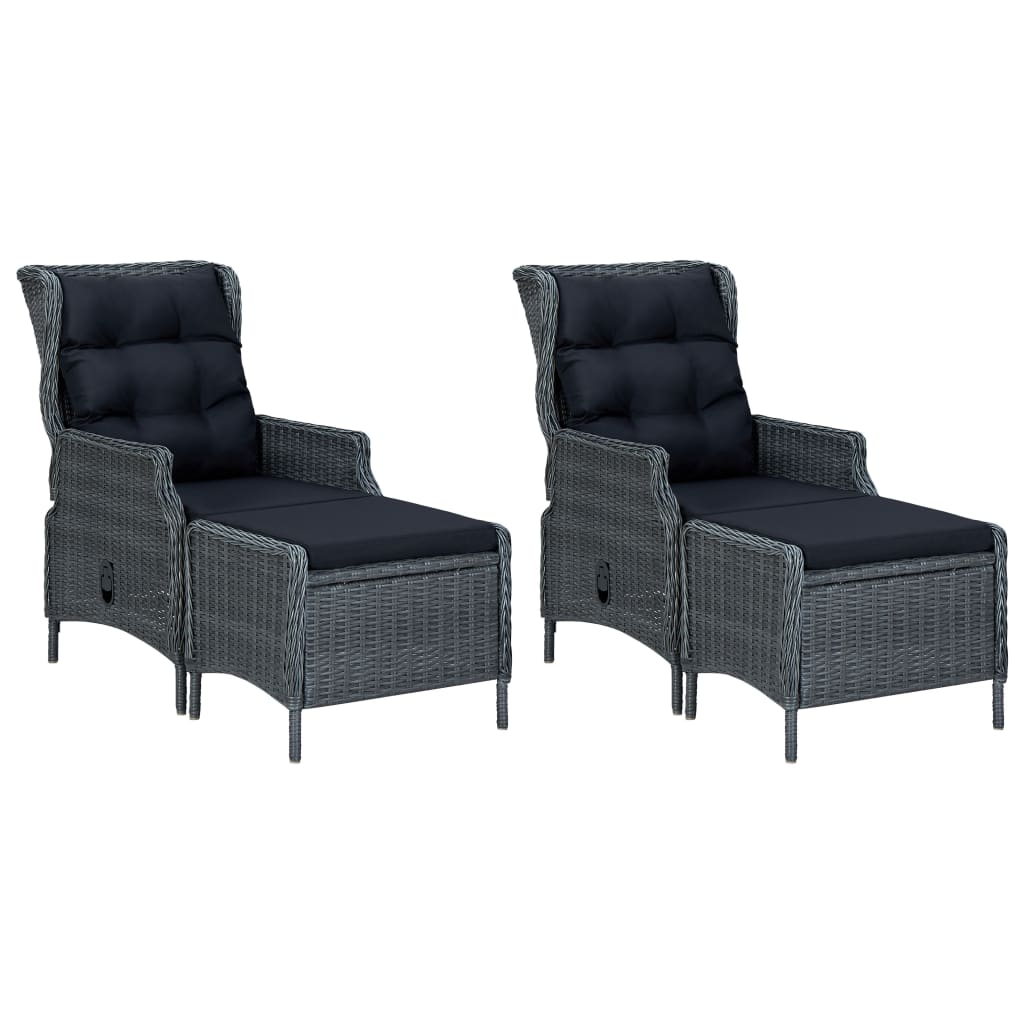 5-tlg. Garten-Essgruppe Dunkelgrau