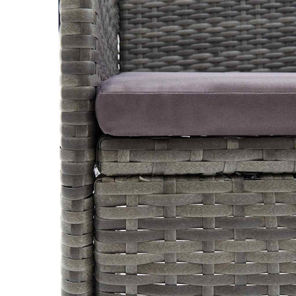 7-tlg. Garten-Essgruppe Grau