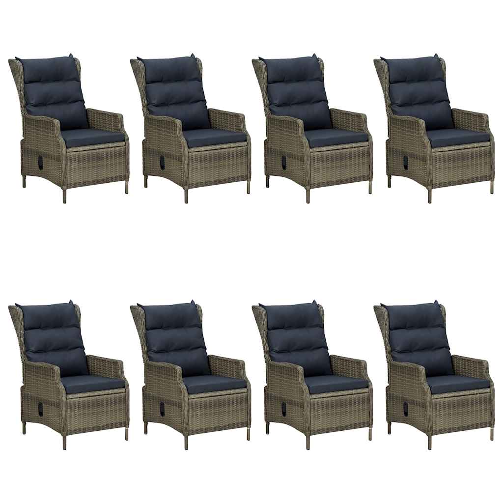 9-tlg. Garten-Essgruppe Braun