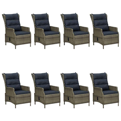 9-tlg. Garten-Essgruppe Braun