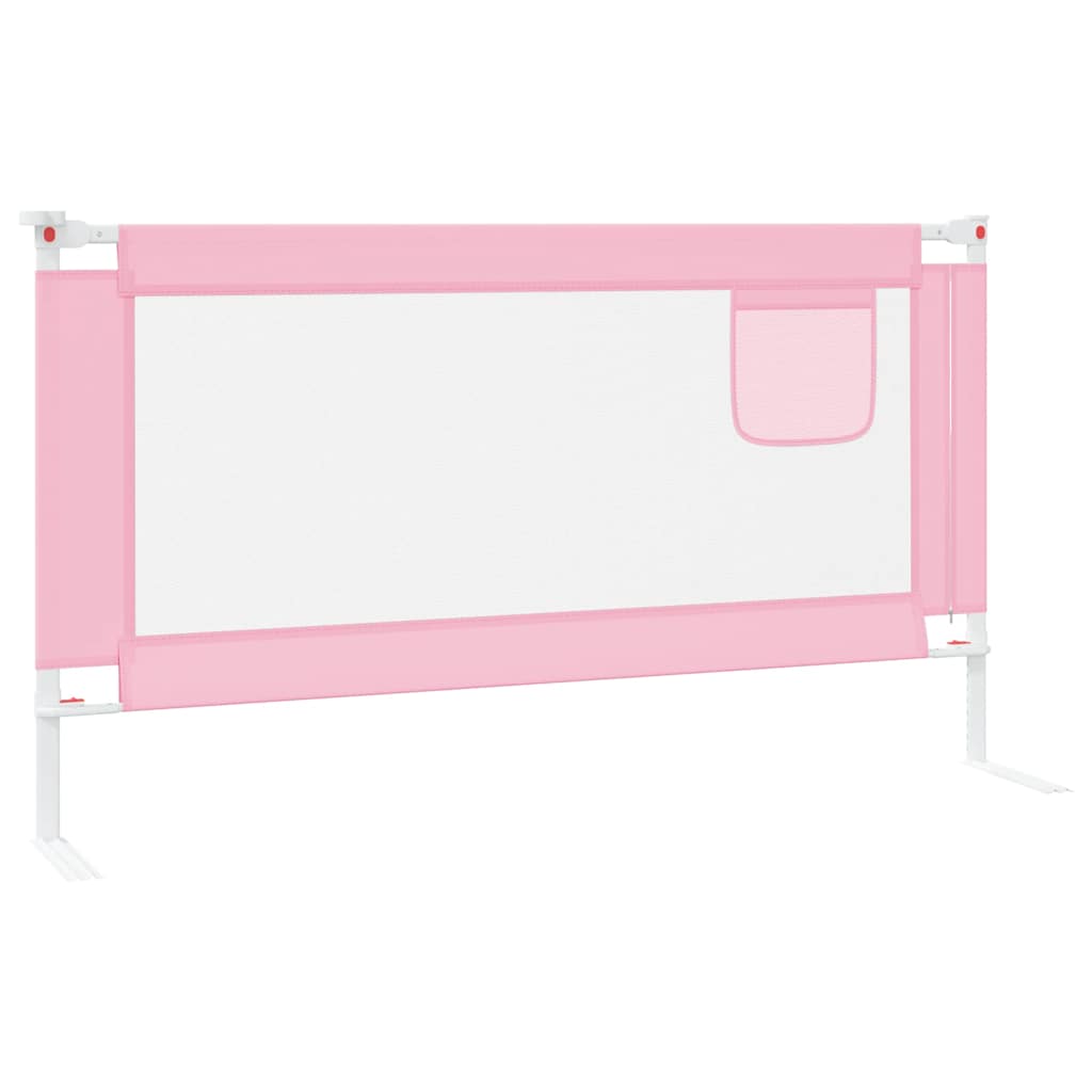 Kleinkind-Bettschutzgitter Rosa 150x25 cm Stoff