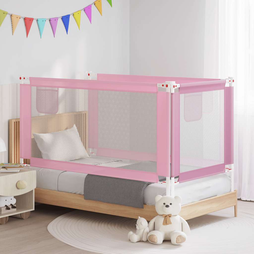 Kleinkind-Bettschutzgitter Rosa 160x25 cm Stoff