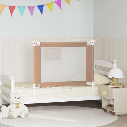 Kleinkind-Bettschutzgitter Taupe 100x25 cm Stoff