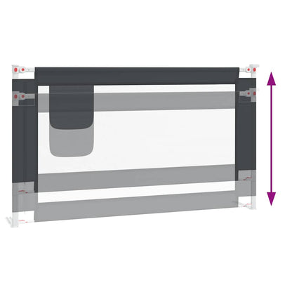 Kleinkind-Bettschutzgitter Dunkelgrau 140x25 cm Stoff