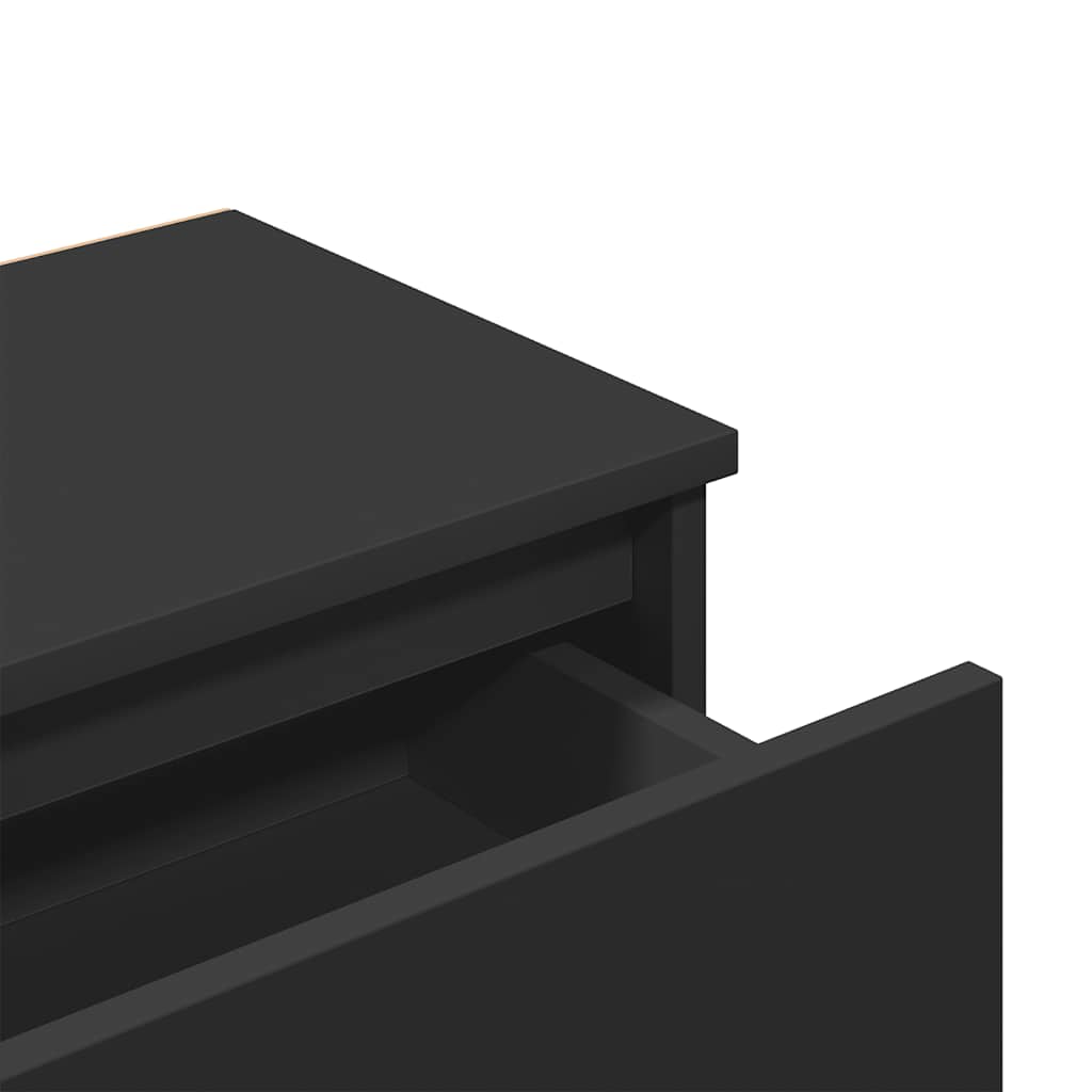 Nachttisch Schwarz 40x30x39 cm Holzwerkstoff