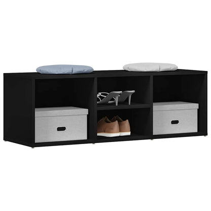 Schuhbank Schwarz 105x35x35 cm Holzwerkstoff