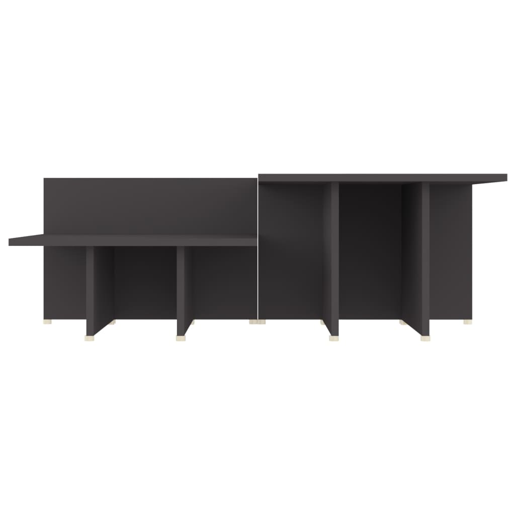 Couchtische 2 Stk. Grau 111,5x50x33 cm Holzwerkstoff