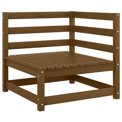 Garten-Ecksofa Honigbraun Massivholz Kiefer