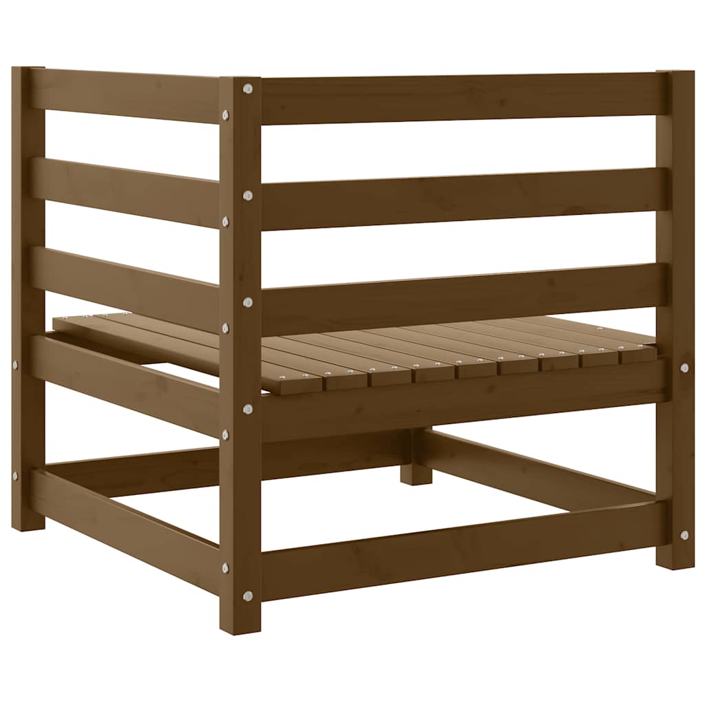 Garten-Ecksofa Honigbraun Massivholz Kiefer