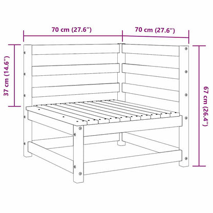 Garten-Ecksofa Honigbraun Massivholz Kiefer