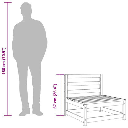 Garten-Mittelsofa Honigbraun Massivholz Kiefer
