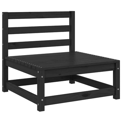 Garten-Mittelsofa Schwarz Massivholz Kiefer