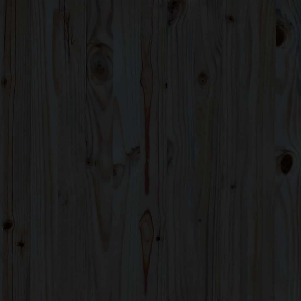 Garten-Mittelsofas 2 Stk. Schwarz Kiefer Massivholz