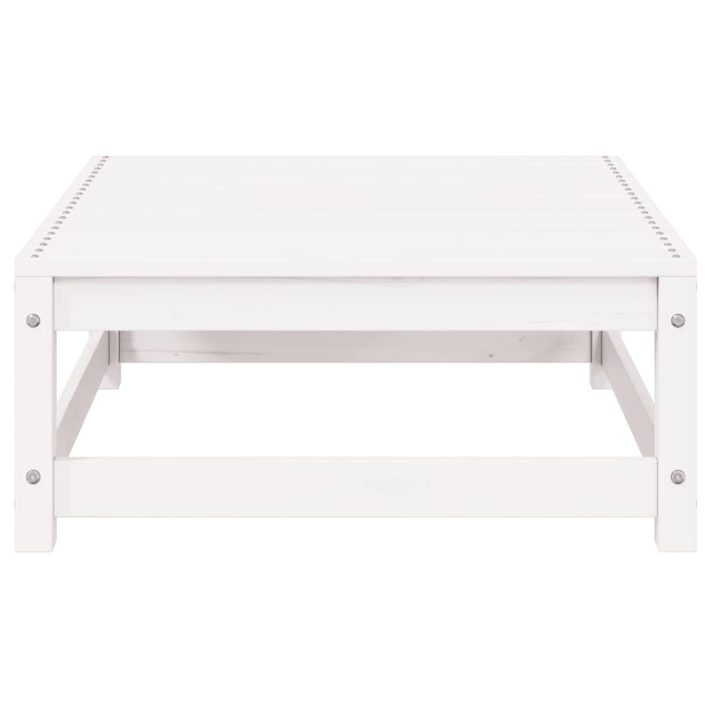 2-tlg. Garten-Lounge-Set Weiß Kiefer Massivholz