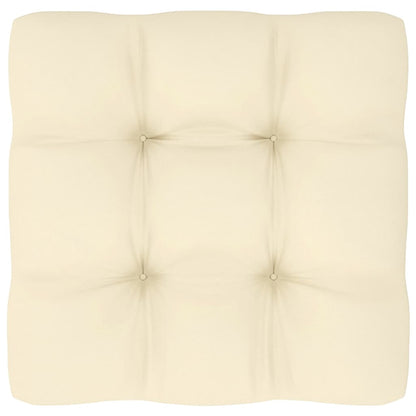 Garten-Mittelsofas mit Creme Kissen 2 Stk. Massivholz Kiefer