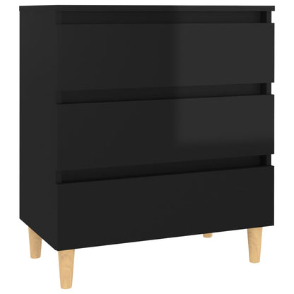 Sideboard Hochglanz-Schwarz 60x35x69 cm Holzwerkstoff