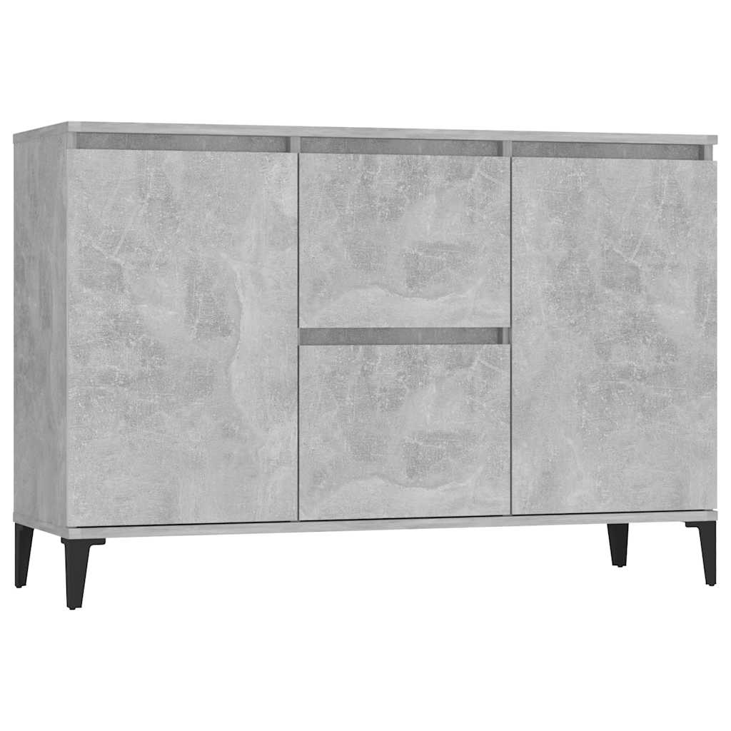Sideboard Betongrau 102x35x70 cm Holzwerkstoff