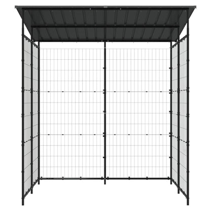 Fahrradschuppen 190x190x222 cm Stahl Schwarz