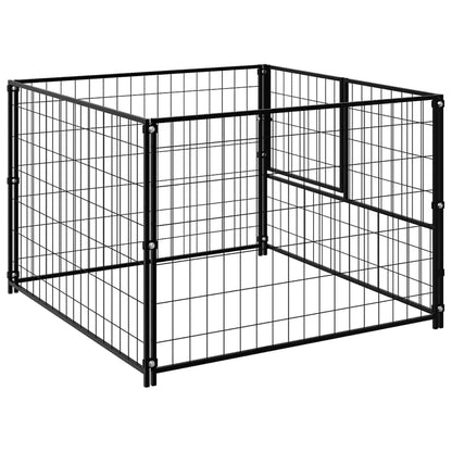 Hundezwinger Schwarz 100x100x70 cm Stahl