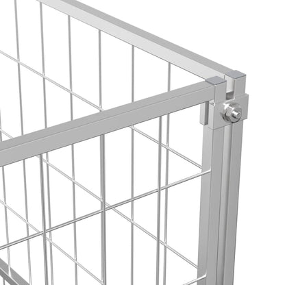 Hundezwinger Silbern 100x100x70 cm Stahl