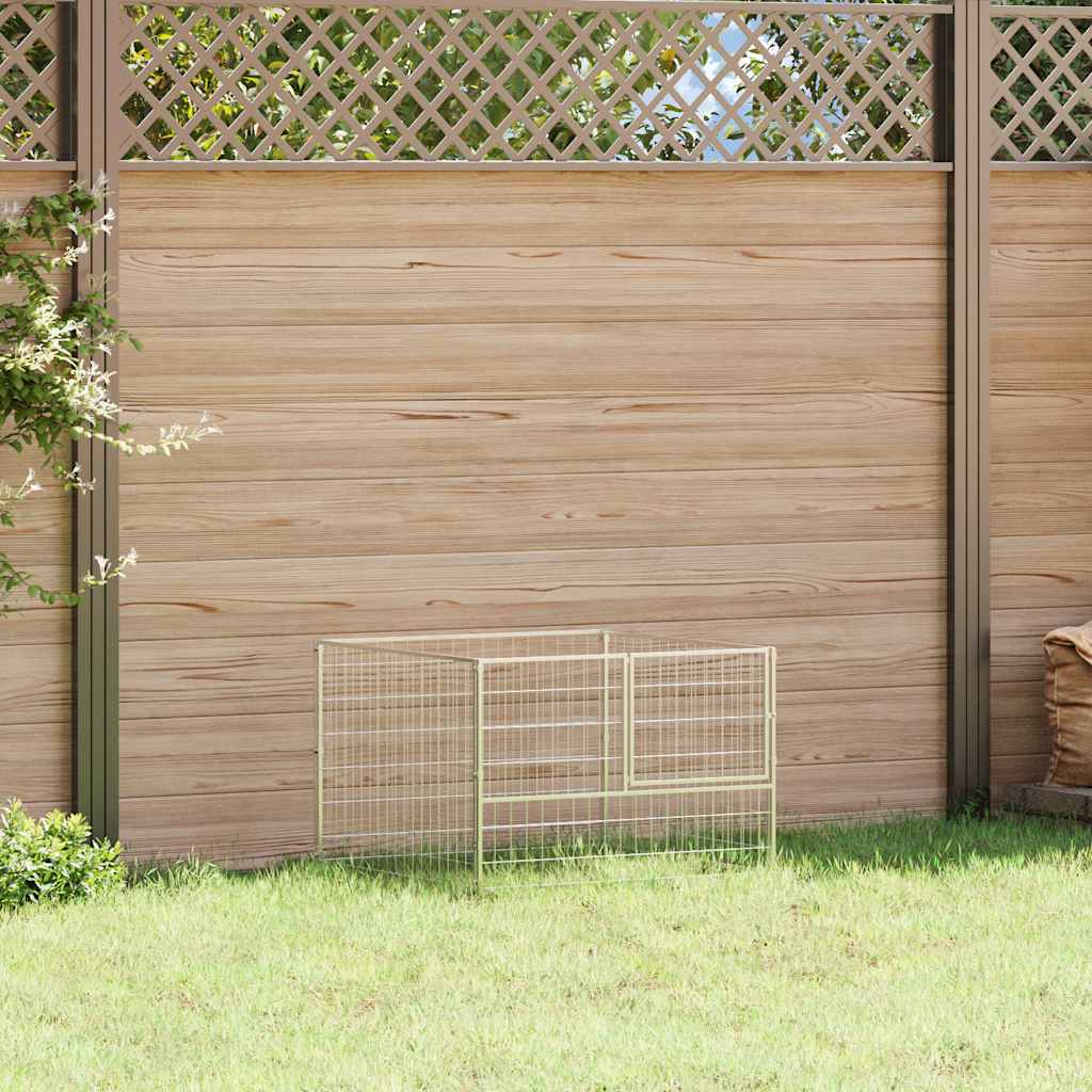 Hundezwinger Silbern 100x100x70 cm Stahl