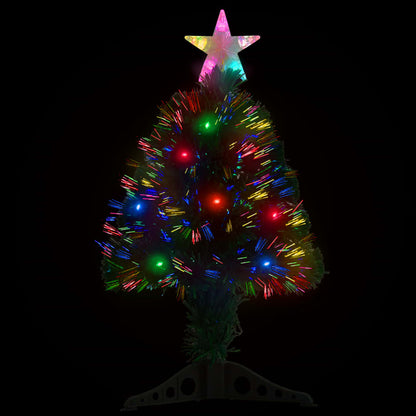 Vorbeleuchteter Weihnachtsbaum mit Ständer und LED 64 cm Glasfaser