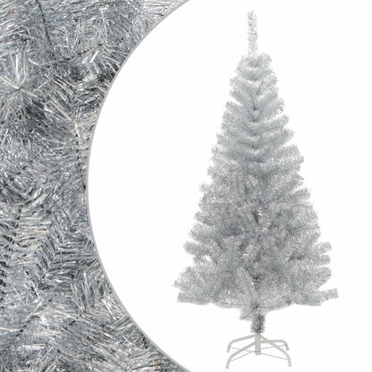 Künstlicher Weihnachtsbaum mit Ständer Silber 120 cm PET