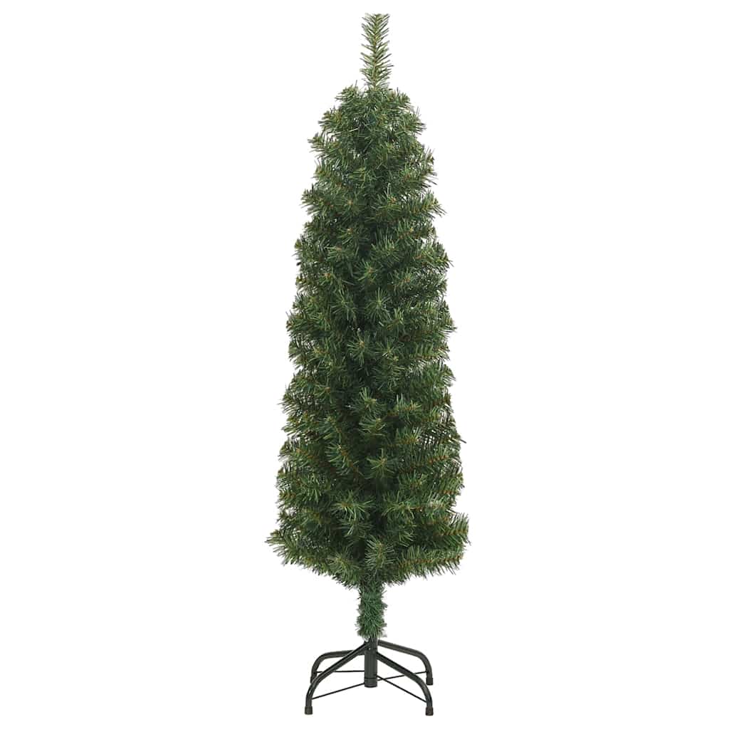 Künstlicher Weihnachtsbaum Schlank mit Ständer Grün 120 cm PVC
