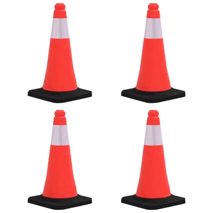 Reflektierende Leitkegel mit schwerem Fuß 4 Stk. 50 cm