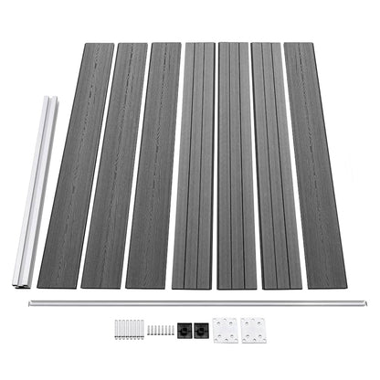 Zaunelement Set WPC 526x146 cm Grau