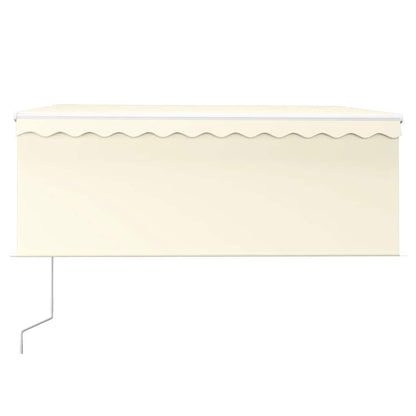 Markise Automatisch Einziehbar mit Volant 3x2,5 m Creme