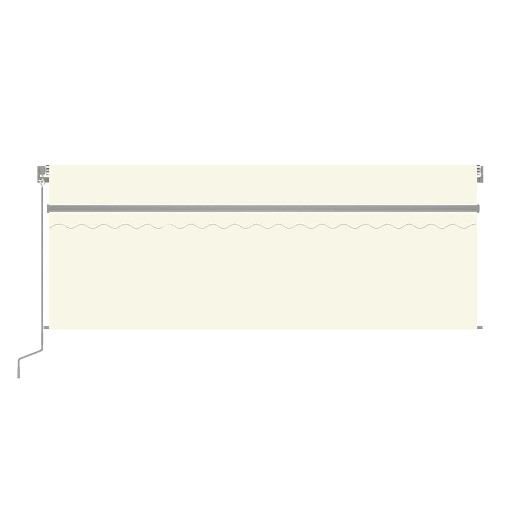 Markise Manuell Einziehbar mit Rollo 4x3 m Creme