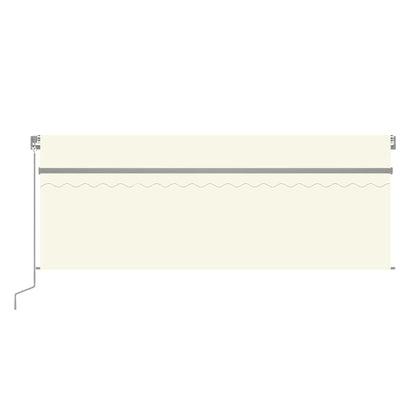 Markise Manuell Einziehbar mit Rollo 4x3 m Creme