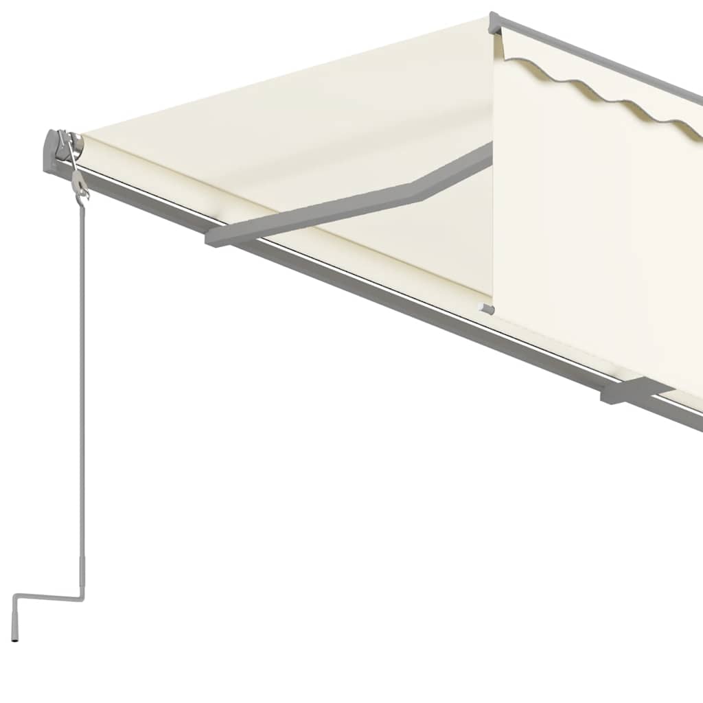 Markise Manuell Einziehbar mit Rollo 4x3 m Creme