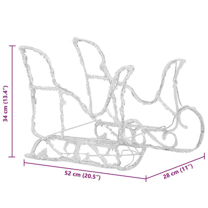 Rentiere & Schlitten Weihnachtsdekoration 160 LEDs 130 cm Acryl
