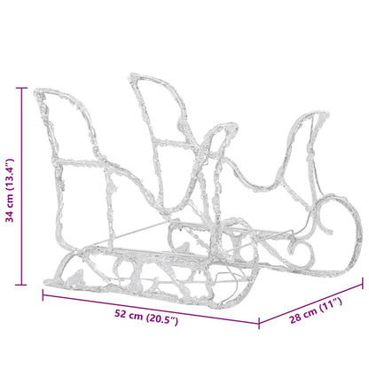 Rentiere & Schlitten Weihnachtsdekoration 160 LEDs 130 cm Acryl