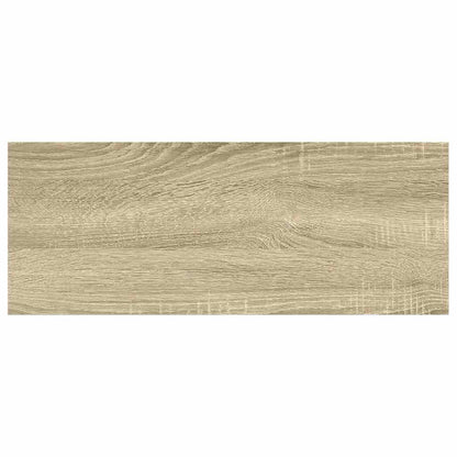 Schweberegale 2 Stk. Eichen-Optik und Weiß 60x23,5x3,8 cm MDF