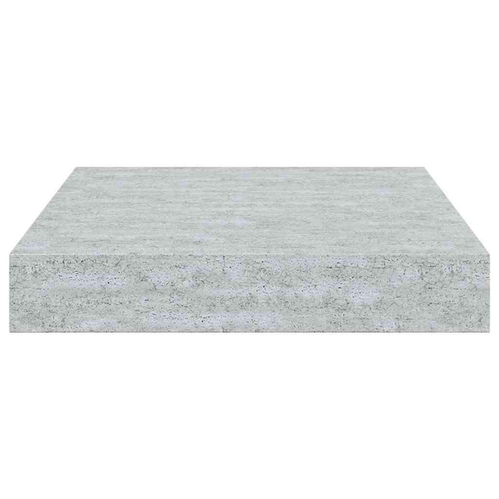 Schweberegale 2 Stk. Betongrau 23x23,5x3,8 cm MDF