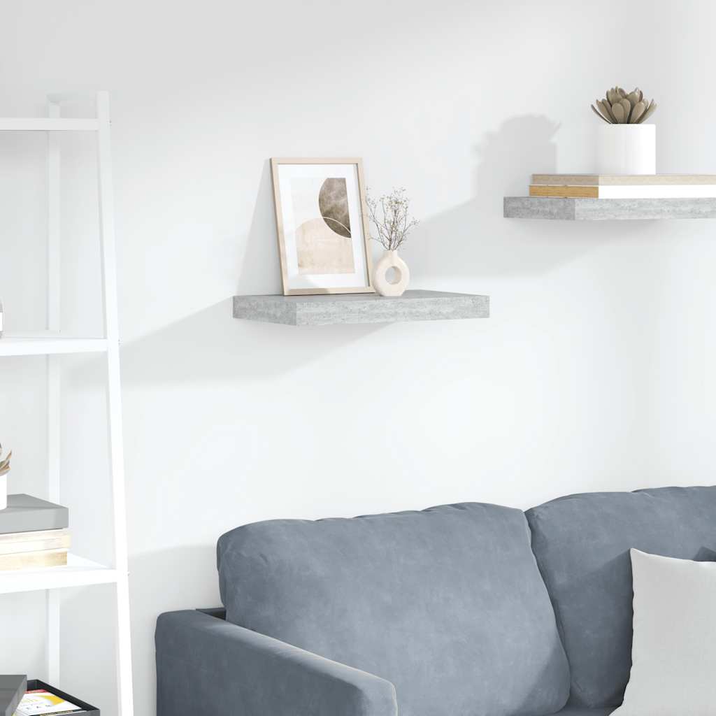 Schweberegal Betongrau 40x23x3,8 cm MDF