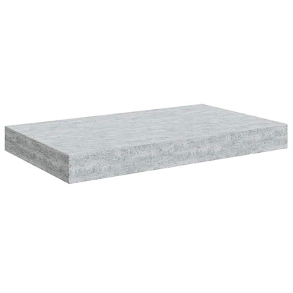 Schweberegale 2 Stk. Betongrau 40x23x3,8 cm MDF