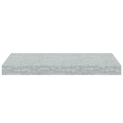 Schweberegale 2 Stk. Betongrau 50x23x3,8 cm MDF