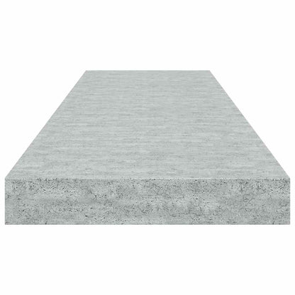 Schweberegale 2 Stk. Betongrau 80x23,5x3,8 cm MDF