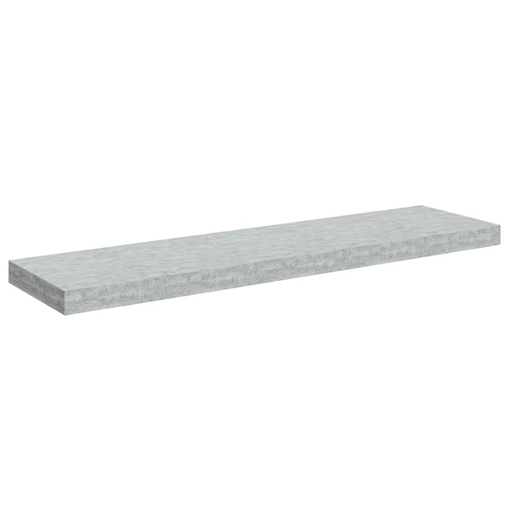 Schweberegale 4 Stk. Betongrau 90x23,5x3,8 cm MDF