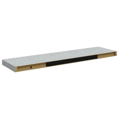 Schweberegale 4 Stk. Betongrau 90x23,5x3,8 cm MDF