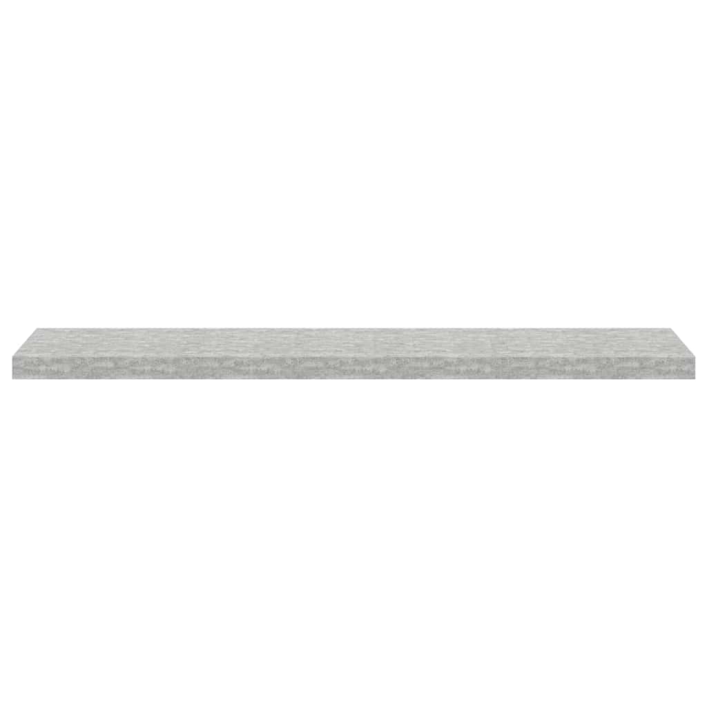 Schweberegale 2 Stk. Betongrau 120x23,5x3,8 cm MDF